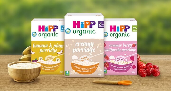 HiPP Organic new baby porridge range shot