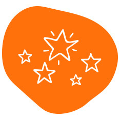 Stars in an orange background